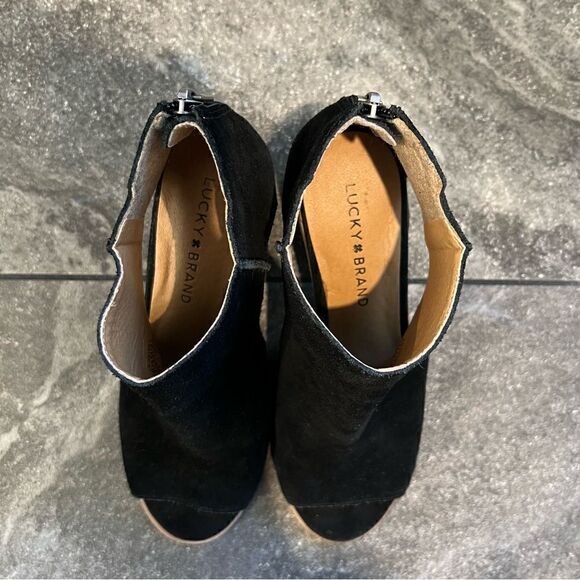 Lucky Brand Udine  Suede Sandal Bootie Size 6 ½ - Picture 7 of 9